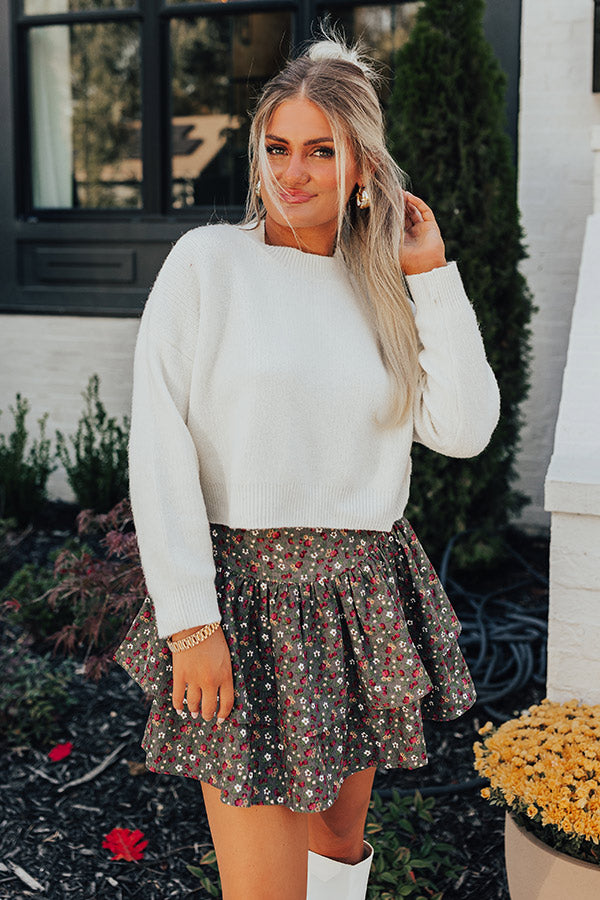 Pair With A Smile Crop Sweater in Ivory