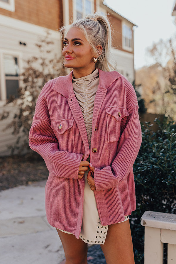 Next One Up Knit Jacket In Blush