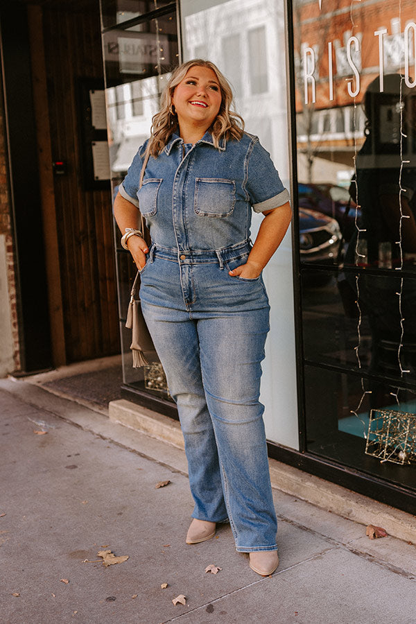 Judy Blue The Lyla Denim Jumpsuit Curves – Impressions Online Boutique