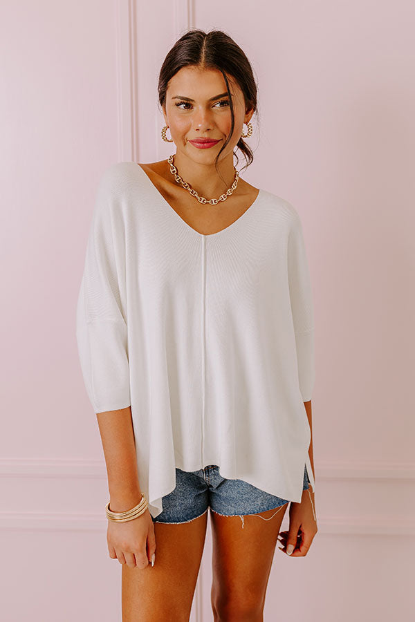 Casual Chic Shift Top in White