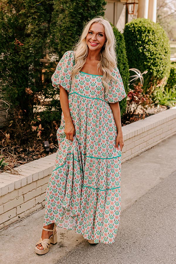 Carefree Moment Maxi Dress in Jade