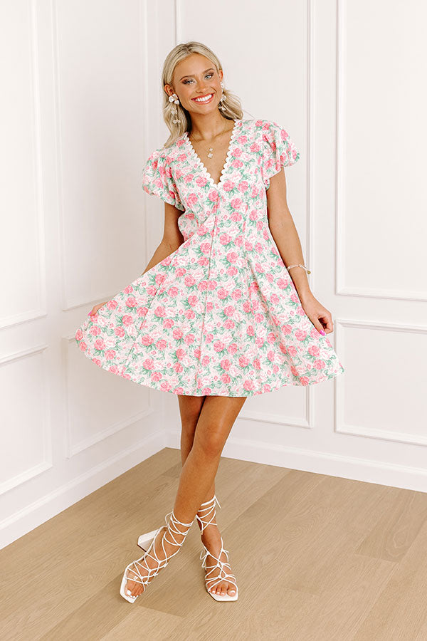 Rose Garden Elegance Mini Dress