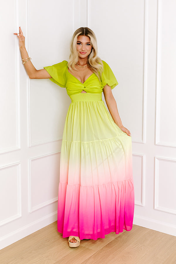 Vibrant Vista Ombre Maxi Dress