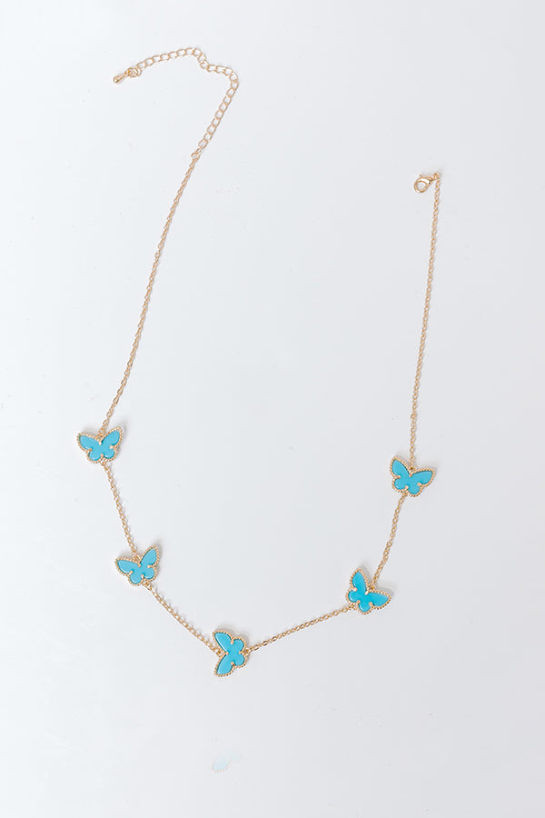 Butterfly Garden Necklace in Turquoise