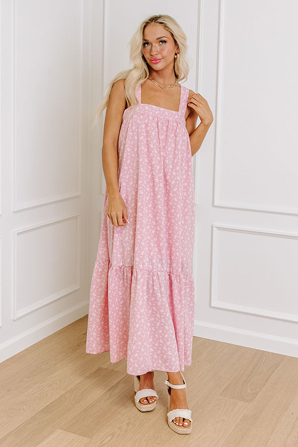 Casual Convo Floral Maxi Dress in Pink