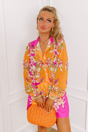 Hibiscus Kisses Button Up