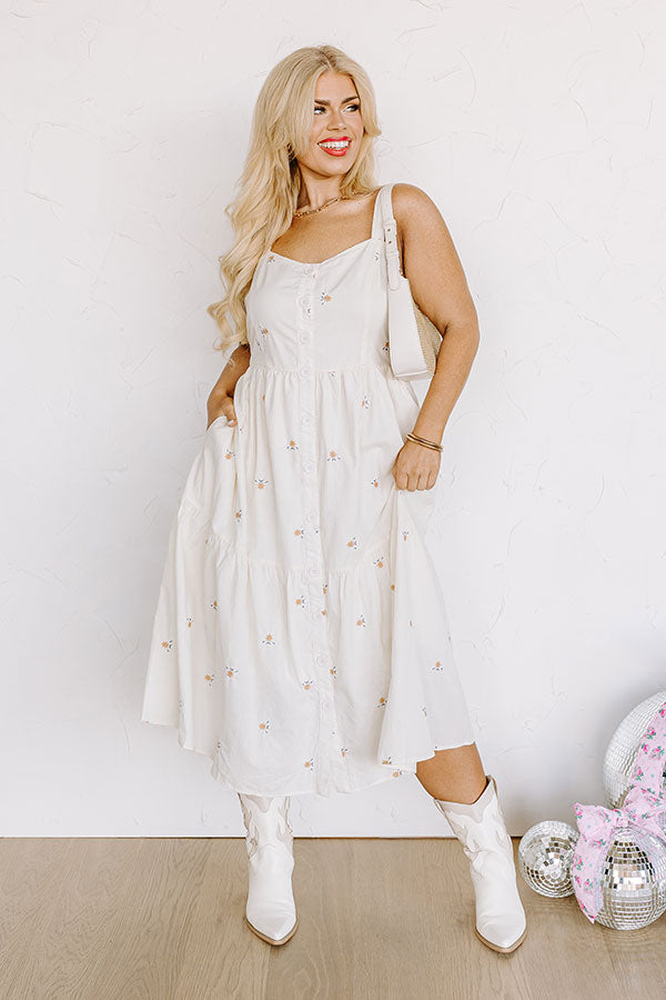Southern Sunsets Embroidered Midi Curves