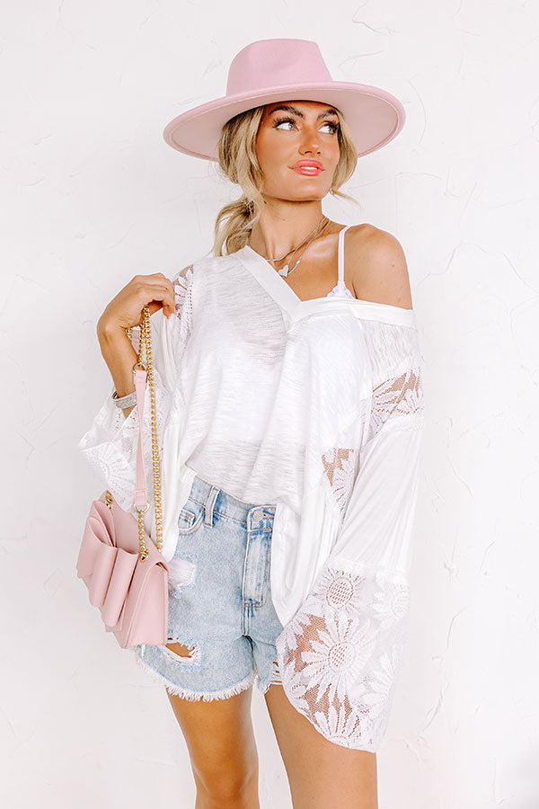 Tucson Market Knit Top in Ivory