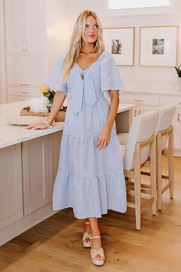 Dockside Dreams Seersucker Maxi Dress - Main Image