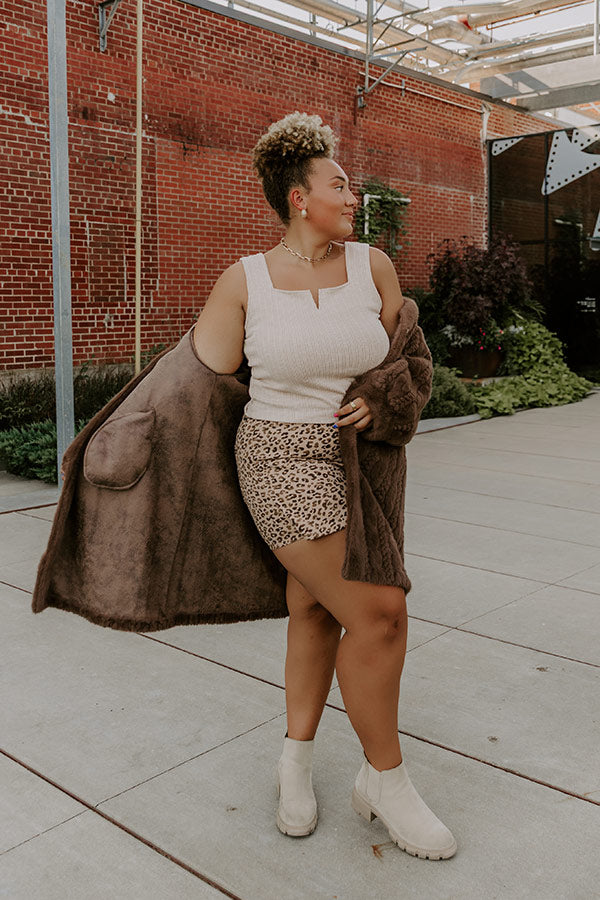 Plus Size Brown Leopard Wrap Skirt Plus Brown Leopard Print Mesh