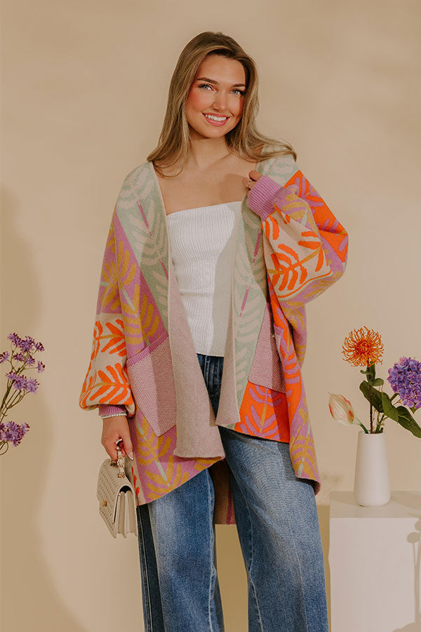 Blooming Personality Knit Cardigan Image - 1