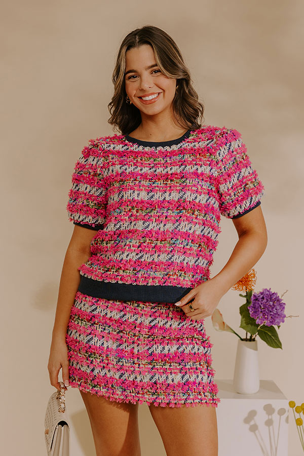 Chic Avenue Tweed Top Image - 1