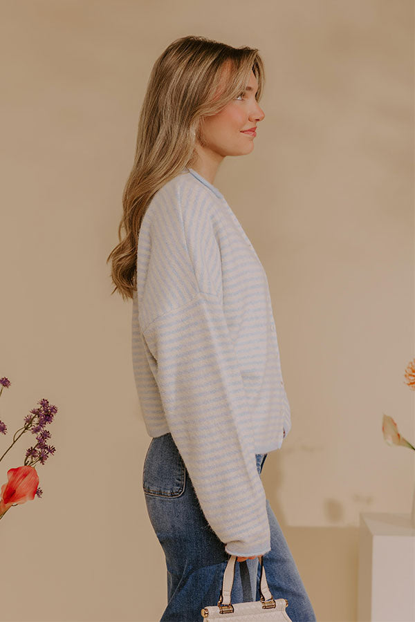 Modern Lines Knit Stripe Cardigan Image - 3