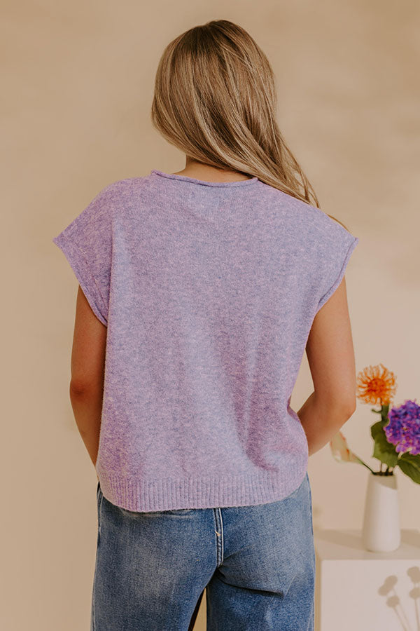 Bound In Style Knit Top in Lavender Image - 4
