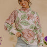 Metro Bloom Floral Knit Sweater Top Image - 1