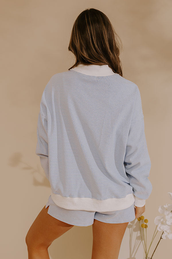 Beach House Brunch Stripe Sweatshirt Image - 3