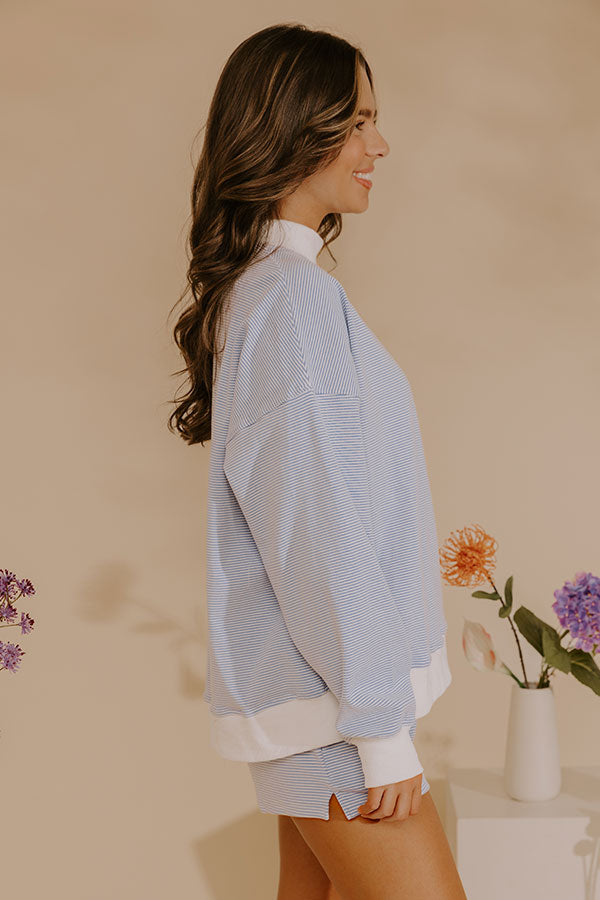 Beach House Brunch Stripe Sweatshirt Image - 2