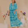 Cherished Moment Floral Midi Dress in Sky Blue Image - 1