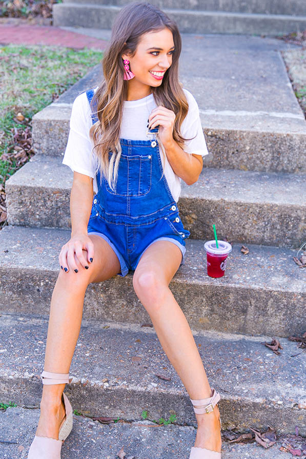 Denim Haven Short Overalls - Main Image