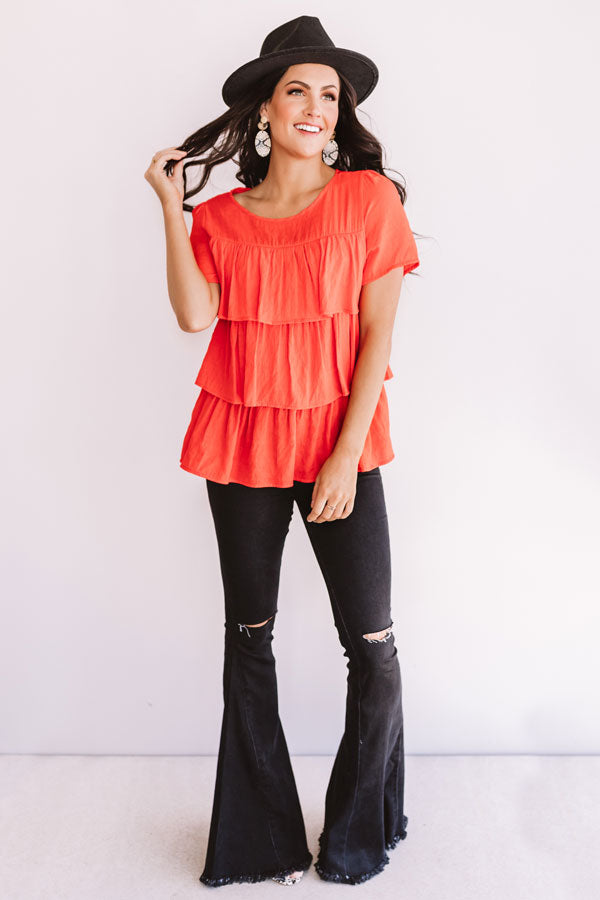 Trip to Tuscany Shift Top in Red