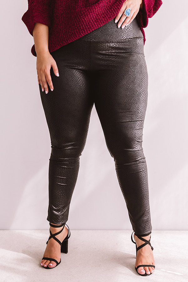 Plus Size Thick Leather Leggings Your Biggest Fan High Waist Faux