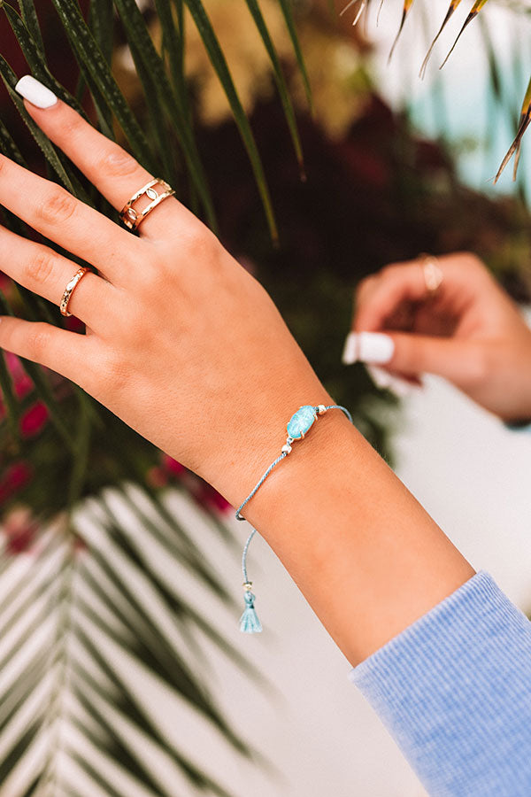 Kendra Scott Everlyne Blue Cord Friendship Bracelet in Turquoise
