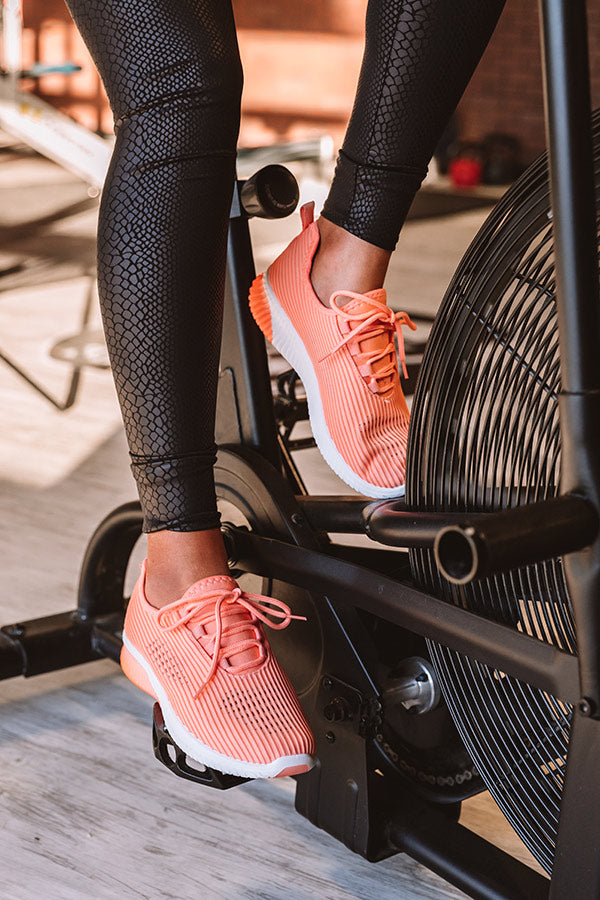The Tuesday Sneaker In Neon Coral
