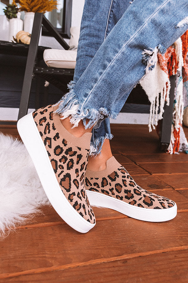 Steve Madden Beale Knit Leopard Sneaker - Main Image