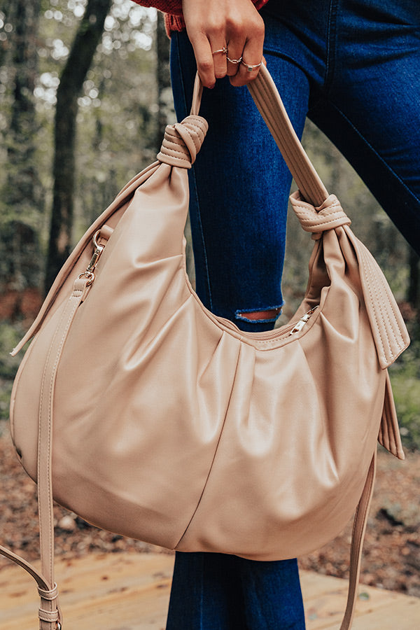 Big Cedar Weekend Faux Leather Tote In Iced Latte Image - 3