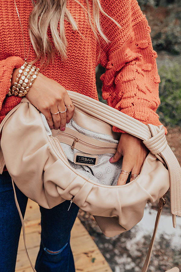 Big Cedar Weekend Faux Leather Tote In Iced Latte Image - 2