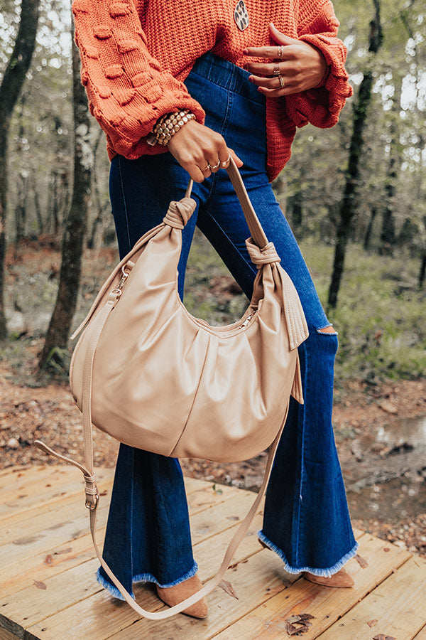 Big Cedar Weekend Faux Leather Tote In Iced Latte Image - 1