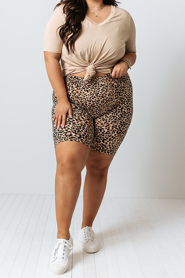 Cycling Gear Animal Print Cycle Shorts High Waist LADIES Cycling