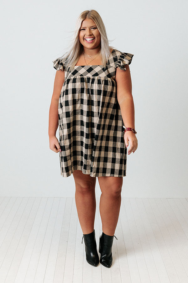 Trend Forecast Gingham Dress In Birch Curves