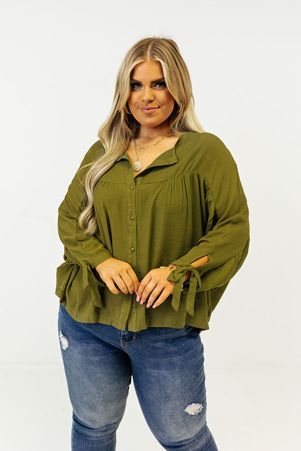 Made For Each Other Shift Top In Green Curves