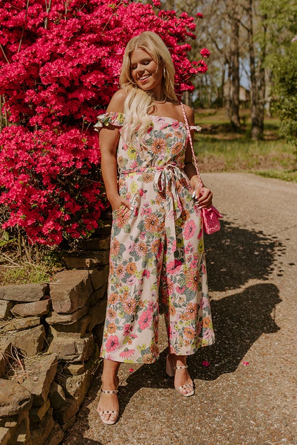 Floral Pink Plus Jumpsuit Sakmal Trendy Jumpsuits For Women Casual