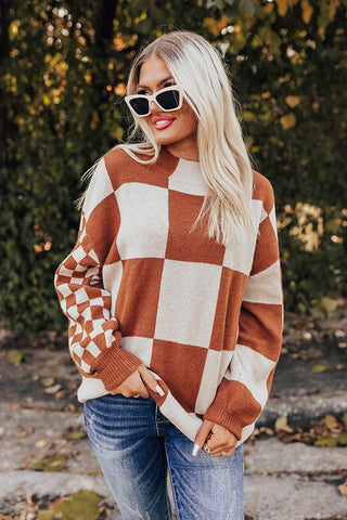 Driving North Checkered Sweater