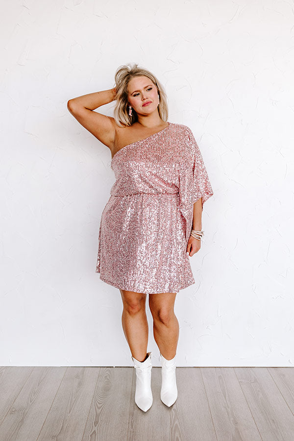 Documenting Memories Sequin Dress In Pink Curves
