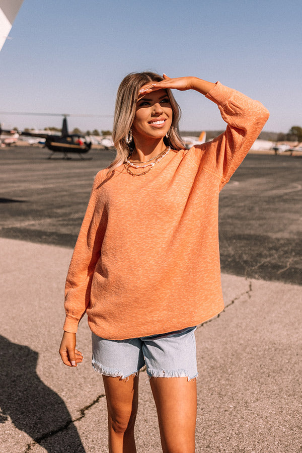 Copy That Knit Sweater In Orange