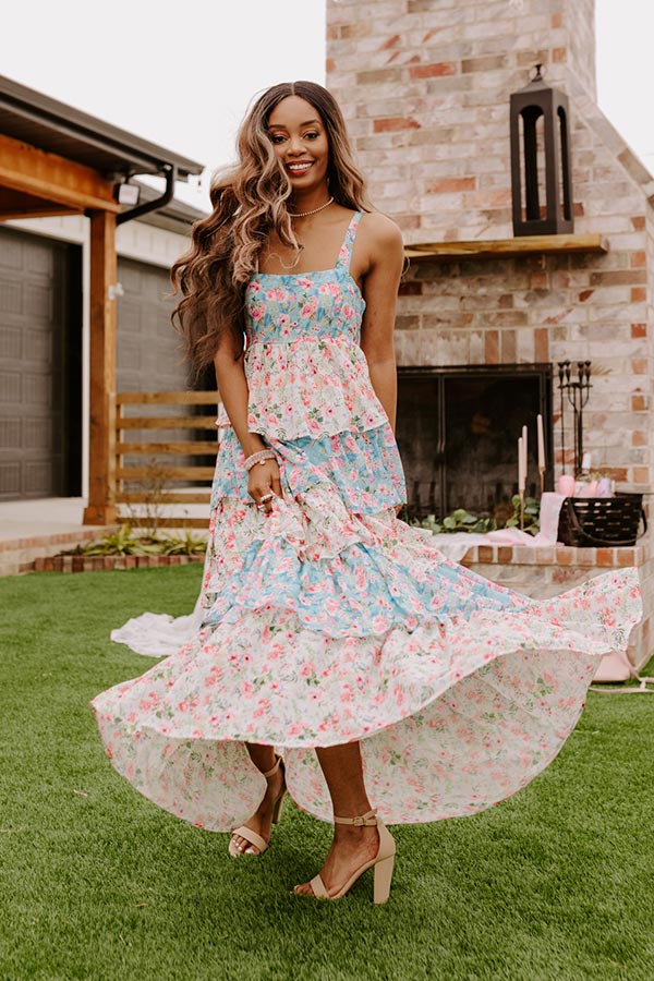 pink and blue chiffon dress The Bella | Fuchsia and Blue Formal Dress Sweetheart Pleated Chiffon Maxi Dress