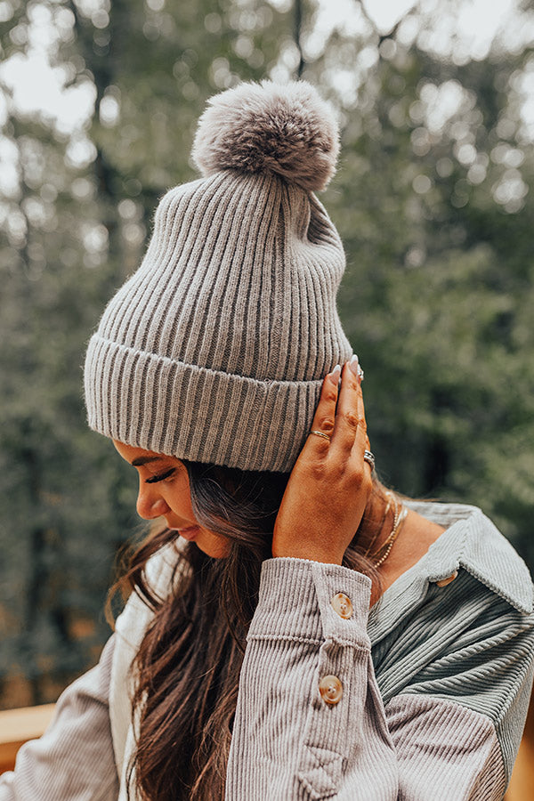 Fashion+ Sherpa Fleece Lined Beanie For Women & Men - Soft, Non-Itch, All-Season Stretch Knit Hat (A GRAY)