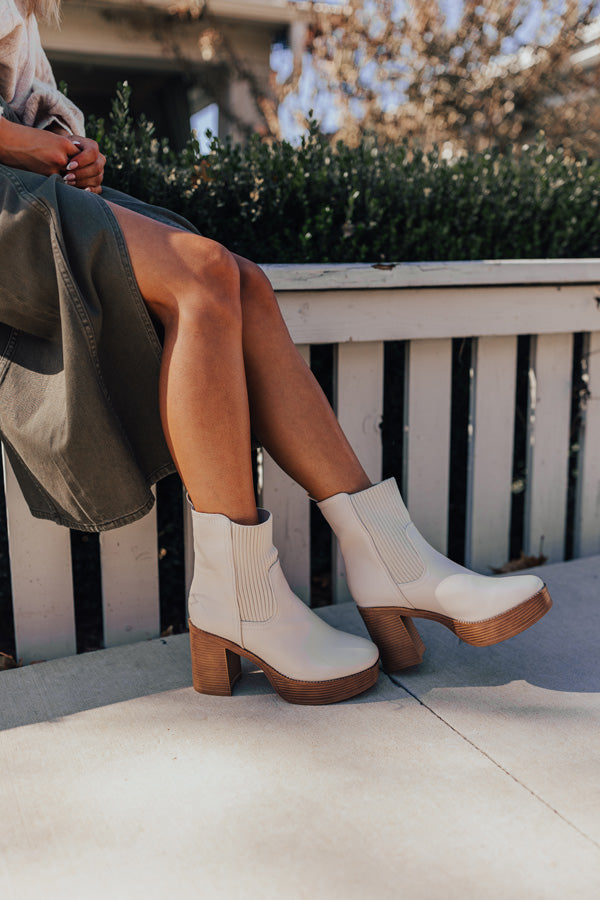 The Grover Faux Leather Boot In Birch