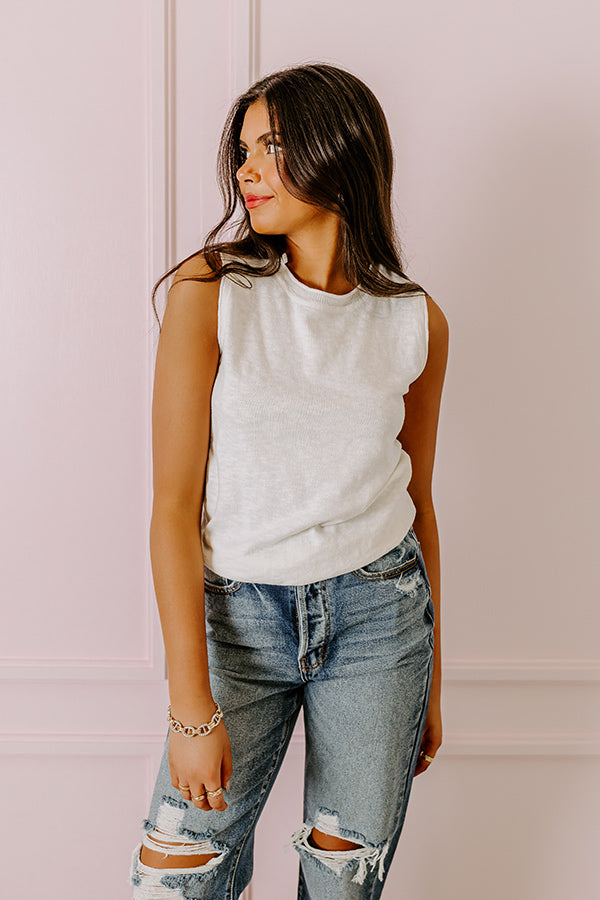 Take A Cruise Knit Top in Ivory