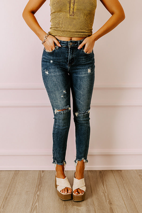 The Scout High Waist Distressed Relaxed Skinny in Medium Wash