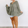 Sweeter Than Pie Babydoll Top In Olive Curves Image - 1