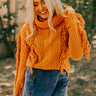 Caught Crushing Fringe Knit Sweater In Pumpkin Image - 1