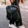 Athens Adventure Faux Leather Backpack In Black Image - 1