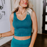 Star Of The Barre Ribbed Crop Top in Jade Image - 1