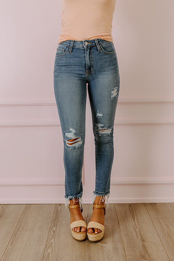 Just USA The Paysley High Waist Distressed Skinny