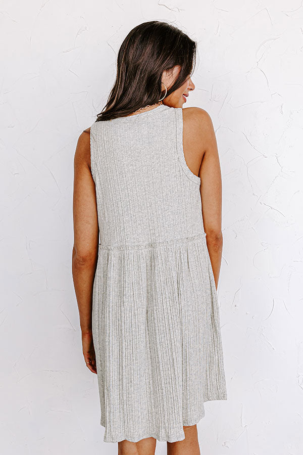 Summer Melody Babydoll Dress In Grey Image - 4