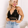 Writing Love Notes Crochet Bralette In Black Curves Image - 1